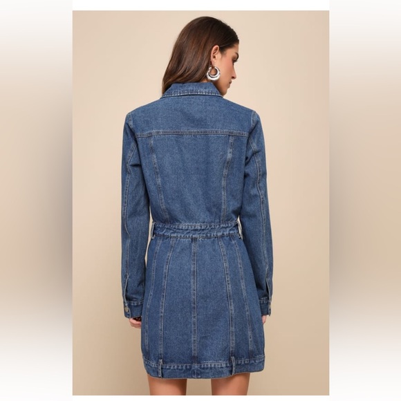 Lulus Flawless Trend Medium Wash Denim Long size medium NWT 🤠 - Picture 2 of 12